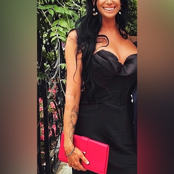 Auth Yves Saint Laurent Fuschia Clutch with Classic Gold Y Luxury Designer Mint - Picture 2 of 10